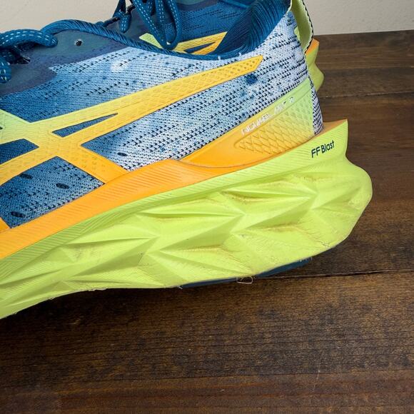 ASICS Novablast 2 Running Shoes Sneakers Deep Sea Teal Glow Yellow Men\'s 13 main image 6